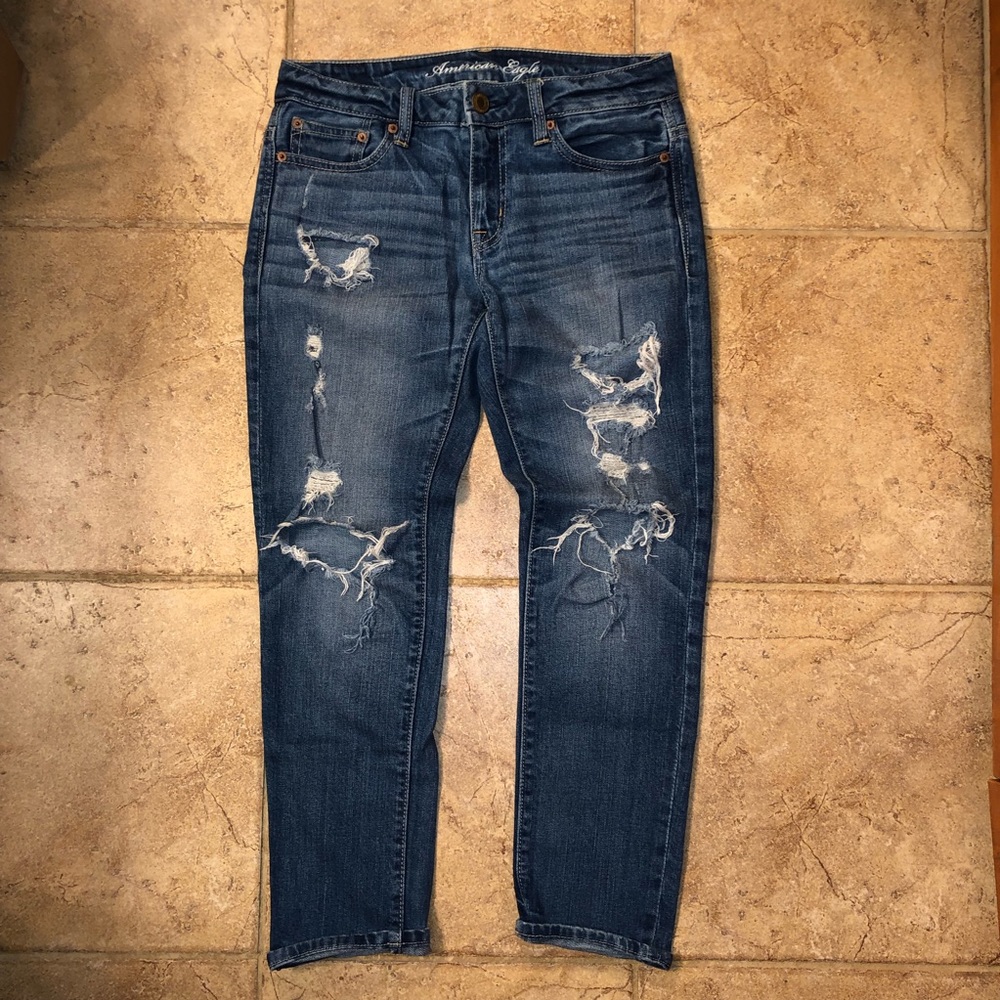 AEO ripped denim